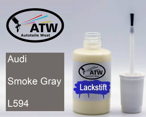 Audi, Smoke Gray, L594: 20ml Lackstift, von ATW Autoteile West.